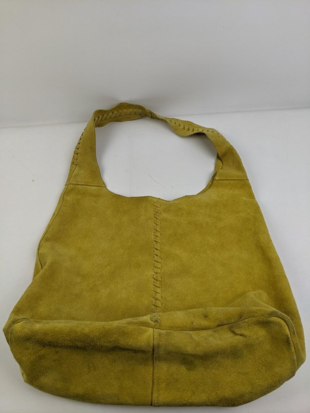 Haute Hippie 100% Leather Festival Suede Hobo Mustard Purse Bag Plus Wallet - Picture 8 of 16